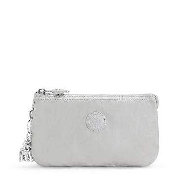 Kipling Creativity Large Metallic Pouch Taske Beige | DK 2083XY